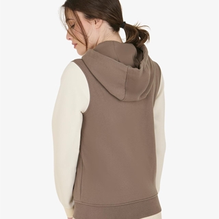 Sudadera EQUESTRO mujer cremallera color walnut/marfil. TALLA M - Imagen 2